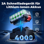 Dong Cheng Akku Schlagschrauber 18V, Bürstenloser Drehschlagschrauber1/2”, 488N.m, 3-Gang-Getriebe, mit 4 Schlagstecknüssen, inkl. 4000mAh Akku und 2A Ladegerät im Heavy-Duty-Tragekoffer