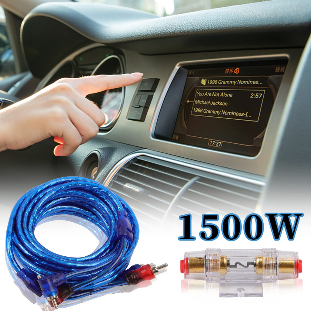 Verstärker Kabelsatz, Anschluss-Set Auto Verstärker Kabel Set, Subwoofer Kabel Set Endstufe Kabel, Car Audio Wire, 800W (10-Gauge Leitung, 4,5 Meter)