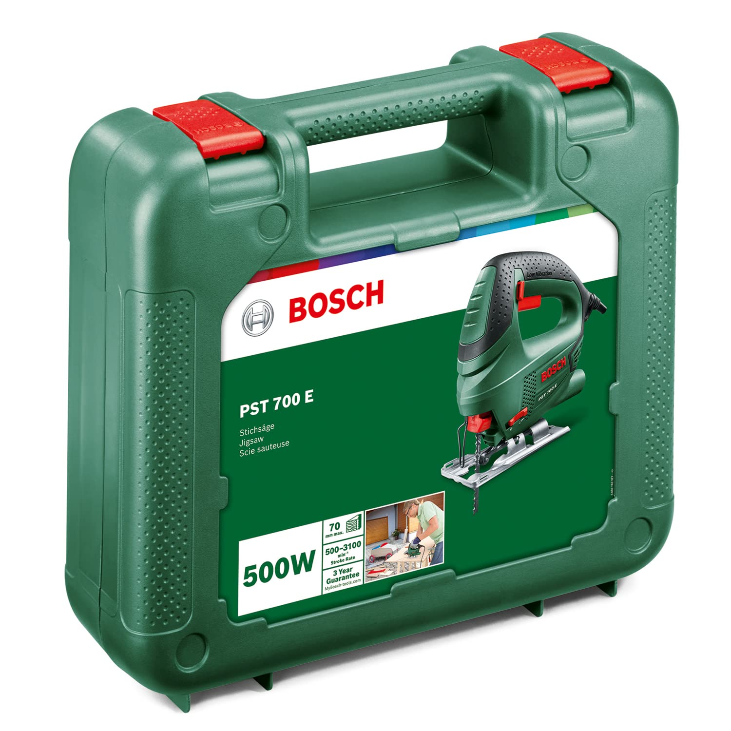 Bosch Stichsäge PST 700 E (1x Sägeblatt, Koffer, 500 Watt)