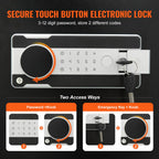 VEVOR 2,5 L Einwurftresor, Deposittresor mit Drop-Slot, elektronischem Codeschloss und 2 Notfallschlüsseln, 355 x 355 x 515 mm, Business Drop Slot Safe für Bargeld, zu Hause, Hotel, Büro