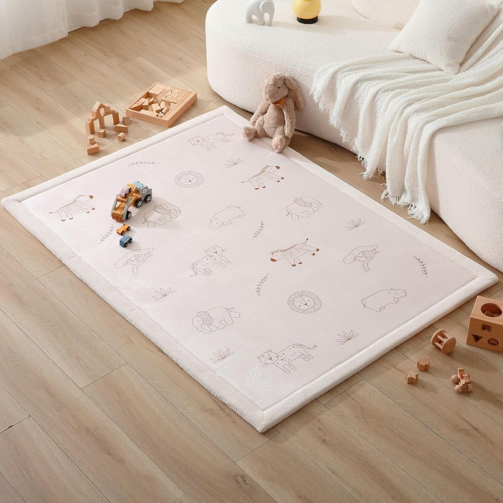 Hakuna Matte Wolkenweiche Spielmatte Baby 170x120x2,5cm – Teppich für Kinderzimmer mit hochwertigem Memory-Schaum – Krabbelmatte Baby mit Rutschfester Unterseite – Krabbeldecke, Tatami Matte