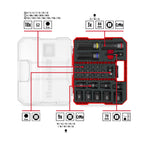 Original Einhell Impact Stecknuss-Set 32-tlg. (18x 30-mm-Kraftbits, 9x 40-mm-Stecknüsse, 3x 80-mm-Stecknüsse, S2- und CrMo-Stahl, Kunststoffhülse, KFZ-Bereich)