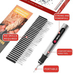 TUBINOONE Gravierstift, ultimativer kabelloser tragbarer Gravierer für Künstler und Heimwerker – Gravieren Sie über 50 Oberflächen – Anfängerfreundlich – wiederaufladbar – inklusive 30 Bits &