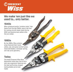 Wiss M3R 248mm MetalMaster Blechschere mit Hebelübersetzung, Links, gelb