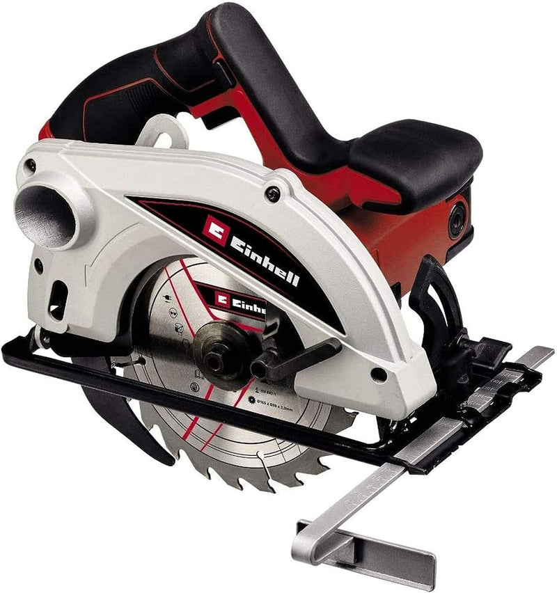 Einhell Handkreissäge TC-CS 1250 (1.250 W, 5.500 Min-1, Werkzeuglose Einstellung Tiefe/Winkel, Zusatzhandgriff, Spindelarretierung, Spaltkeil, Inkl. Hartmetall-Sägeblatt)