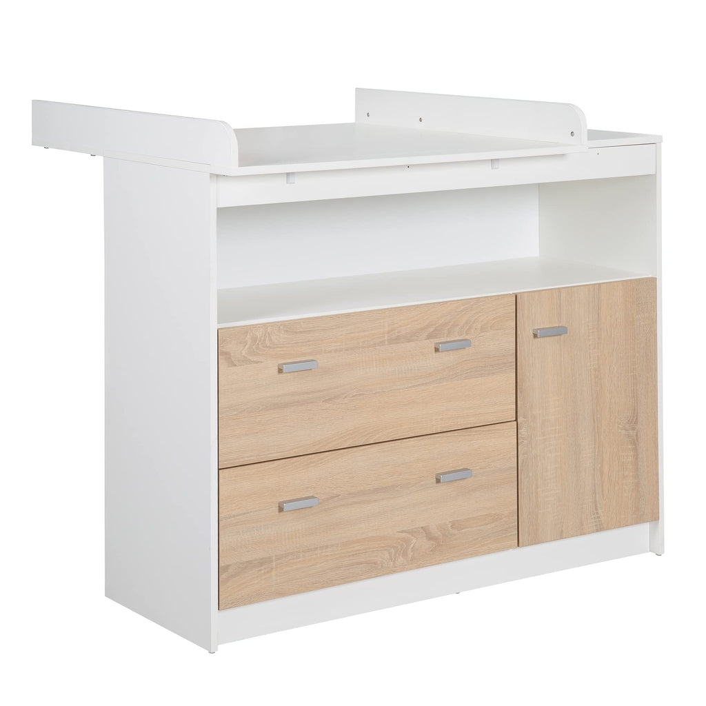 roba Kinderzimmerset 'Gabriella', 2-teilig, enthält Babybett 70x140cm & breite Wickelkommode, bicolor