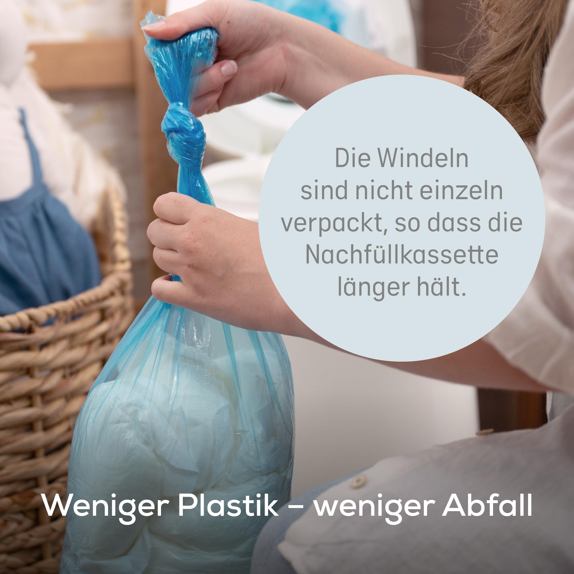 Angelcare Original Nachfüllkassetten Classic/Dress-Up XL, 6er-Pack, hält bis zu 12 Monate, 5x weniger Folienverbrauch