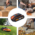 WORX WA3883 Original Dual-Ladegerät – gleichzeitige Aufladen von 2X WORX 20V Akkus – 4A Ladestrom – 2 Lademodi – für alle PowerShare