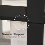 Iris USA Organizer mit Schublade aus Kunststoff, Rollwagen mit Rollen, 7 Schubladen, für Klassenzimmer, Kunsthandwerk, Kommode, Schrank, Badezimmer, Waschküche, Schwarz/Transparent