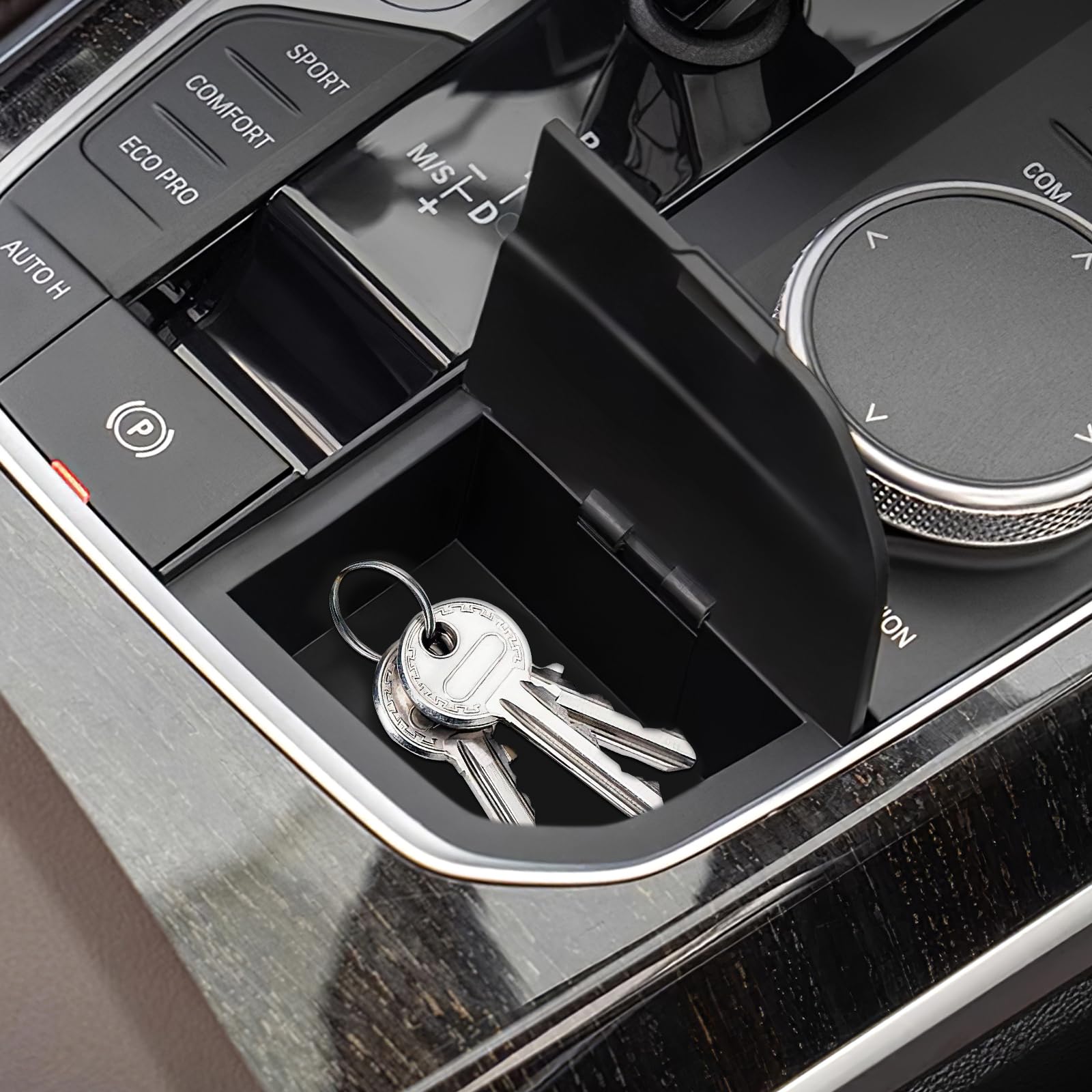 KUNGKIC ABS Für BMW 1 3 4 Serie X3 X4 X5 X6 X7 F40 F44 G20 G21 G22 G23 G24 G26 G01 G02 G07 G80 G82 I4 I3 Auto-Schalthebel-Aufbewahrungsbox Innenraum Zubehör Änderung Maßgeschneiderter Fahrzeugdesign