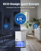 Heelay® Luftentfeuchter, 1200ML Kleiner Energiesparender Elektrischer Luftentfeuchter,Tragbar,Ultra Leise,Auto Abschaltung,7 Farbiges Licht,Raumentfeuchter Dehumidifier für Schlafzimmer,Bad,Home