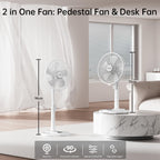 4UMOR Standventilator leise 24W 20dB DC Motor 9 Geschwindigkeiten Oszillation90° verstellbar Ventilator mit Fernbedienung 9H Timer 41cm Durchmesser Ventilator leise 80% Energie Sparen