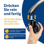 COSYLAND Bürostuhl Rollen 5er Set, 11mm x 22 mm Rollen für Bürostühle, Strapazierfähige Bürostuhl Rollen Parkett, Sehr leise Schreibtischstuhl rollen, Passend für 99% aller Bürostühle