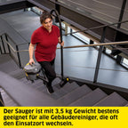 Kärcher Sauger T 7/1 Classic, Sauger für Textil- und Hartböden, Behälter: 7 l, Leistung: 850 W, Schalldruckpegel: 62 db(A), Gewicht: 3,5 kg, Kabel: 7,5 m, Permanent-Filterkorb