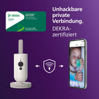 Philips AVENT Philips Connected Videophone mit WLAN, hochwertiger HD-Kamera, Infrarot-Nachtsichtfunktion, Schrei-Erkennung, Gegensprechfunktion, DEKRA Zertifiziert privat und sicher, SCD951/26
