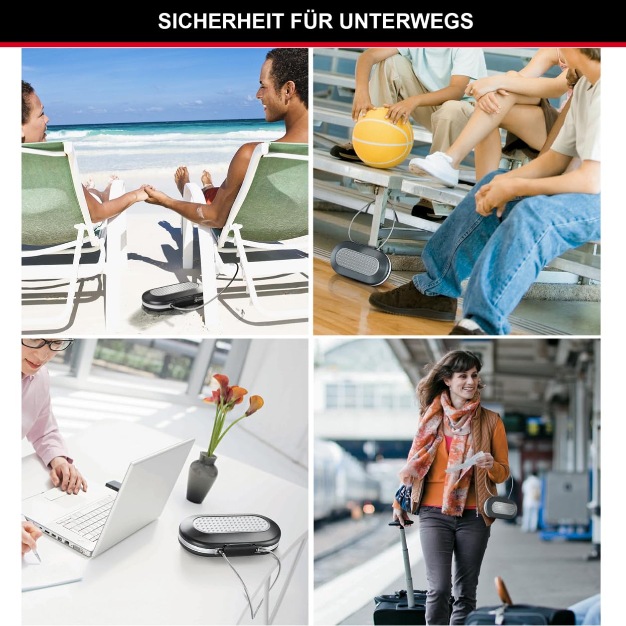 Tragbarer Safe für Reisen Safe Space- Zahlenkombination