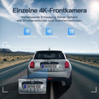 WOLFANG Dashcam Auto Vorne Hinten 4K WiFi Dash Cam mit 32GB SD Karte, Ultra Nachtsicht, 170°Weitwinkel, WDR, 24 Std. Parkmodus, G-Sensor, Loop-Aufnahme