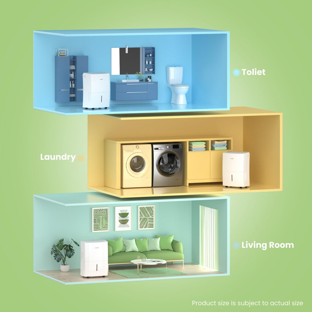 Comfee Luftentfeuchter 20L/24h,Raumgröße ca.100m³(40m²),APP-fähig,Smart modu,Timer 24H,Wassertank 3L,Gegen Feuchtigkeit,MDDF-20DEN7-WF