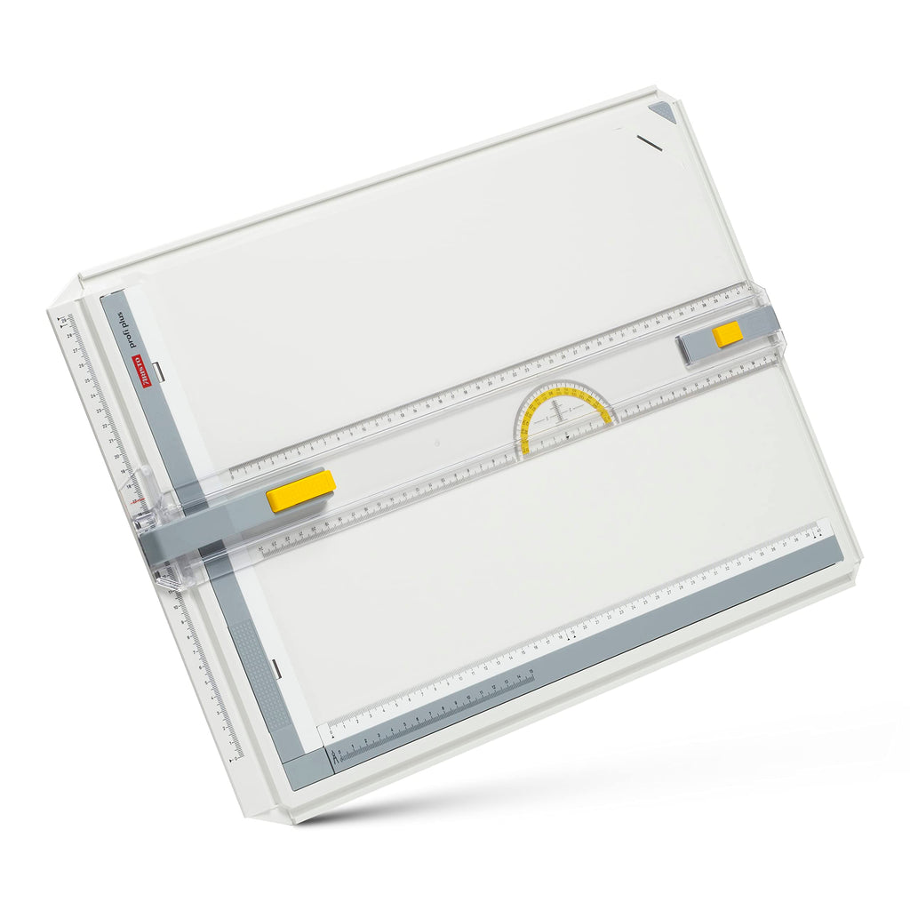 Aristo AR7035 Profi Plus Zeichenplatte (Format A3, schlagfester Kunststoff, inkl. Schnellzeichendreieck AR7090 und Studio Case) weiß