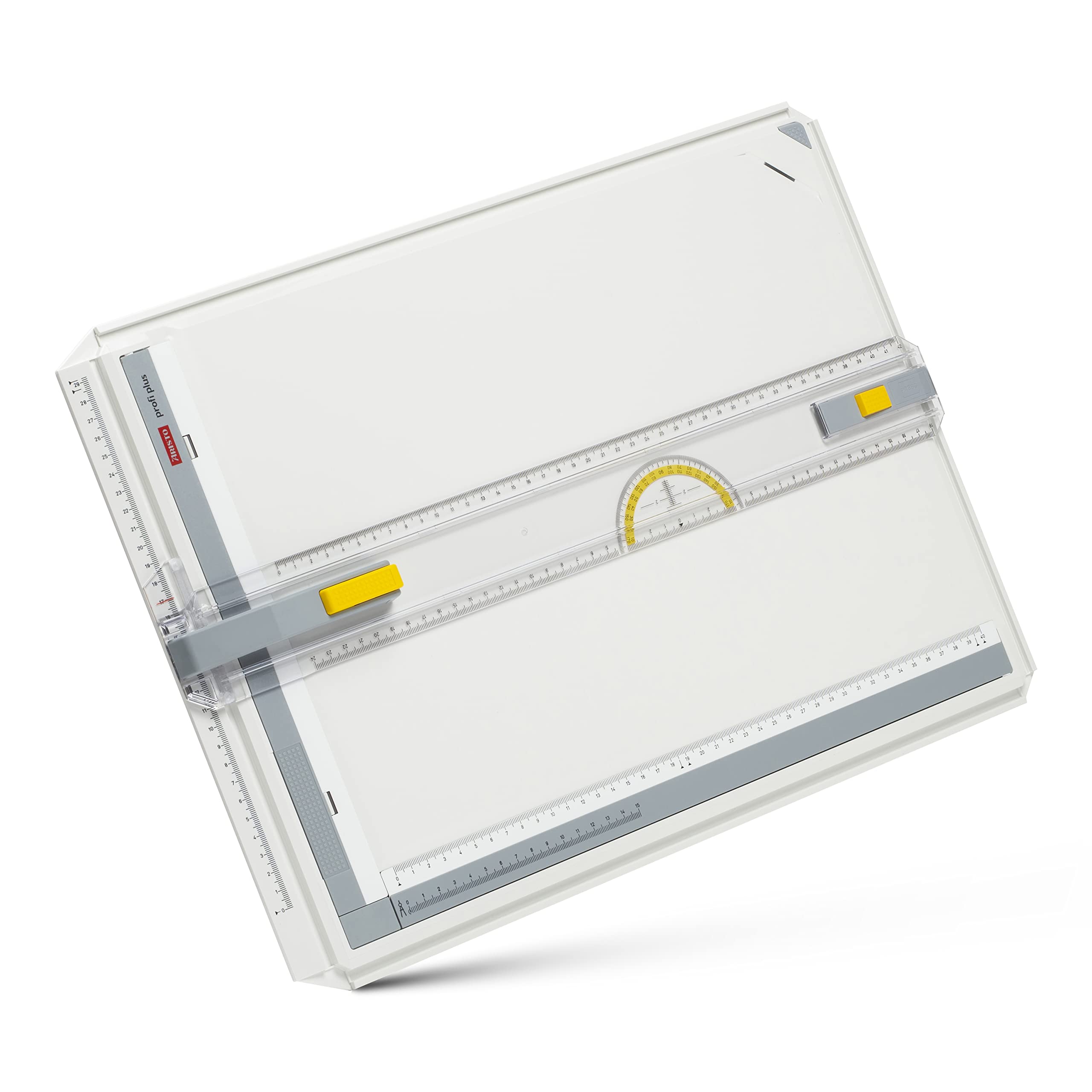 Aristo AR7035 Profi Plus Zeichenplatte (Format A3, schlagfester Kunststoff, inkl. Schnellzeichendreieck AR7090 und Studio Case) weiß