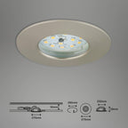 BRILONER LED Einbauleuchten Attach matt-nickel 3er Set Deckenspot Lampen