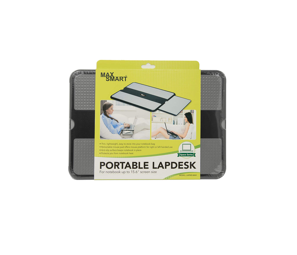 MAX SMART Laptop-Schoßpolster Laptop Underlay Notebook Cushdesk Kniekissen Unterlage mit Retractable Mouse Tray