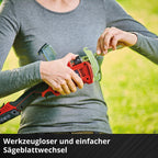 Einhell Akku-Astsäge GE-GS 18/150 Li-Solo Power X-Change (18V, 100 mm max. Schnittstärke 20 mm Hubhöhe, abnehmbarer Astbügel, inkl. 2x Sägeblatt, ohne Akku)