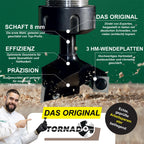 Fraiser Tornado – Planfräser Holz mit Schnittdurchmesser 35 mm und 8 mm Schaft, 3 austauschbaren HM-Wendeplatten – Flächenfräser, Kantenfräser und Nutfräser für CNC und Oberfräse