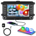 Ledio Bluetooth Autoradio mit Bildschirm für VW Golf 5 6 T5 Polo 6r Caddy Passat Touran Seat, Auto Radio mit Navi WLAN FM/AM Dab Radio, Apple Carplay Android Auto Mirrorlink 2Din 7 Zoll Android 14 GPS