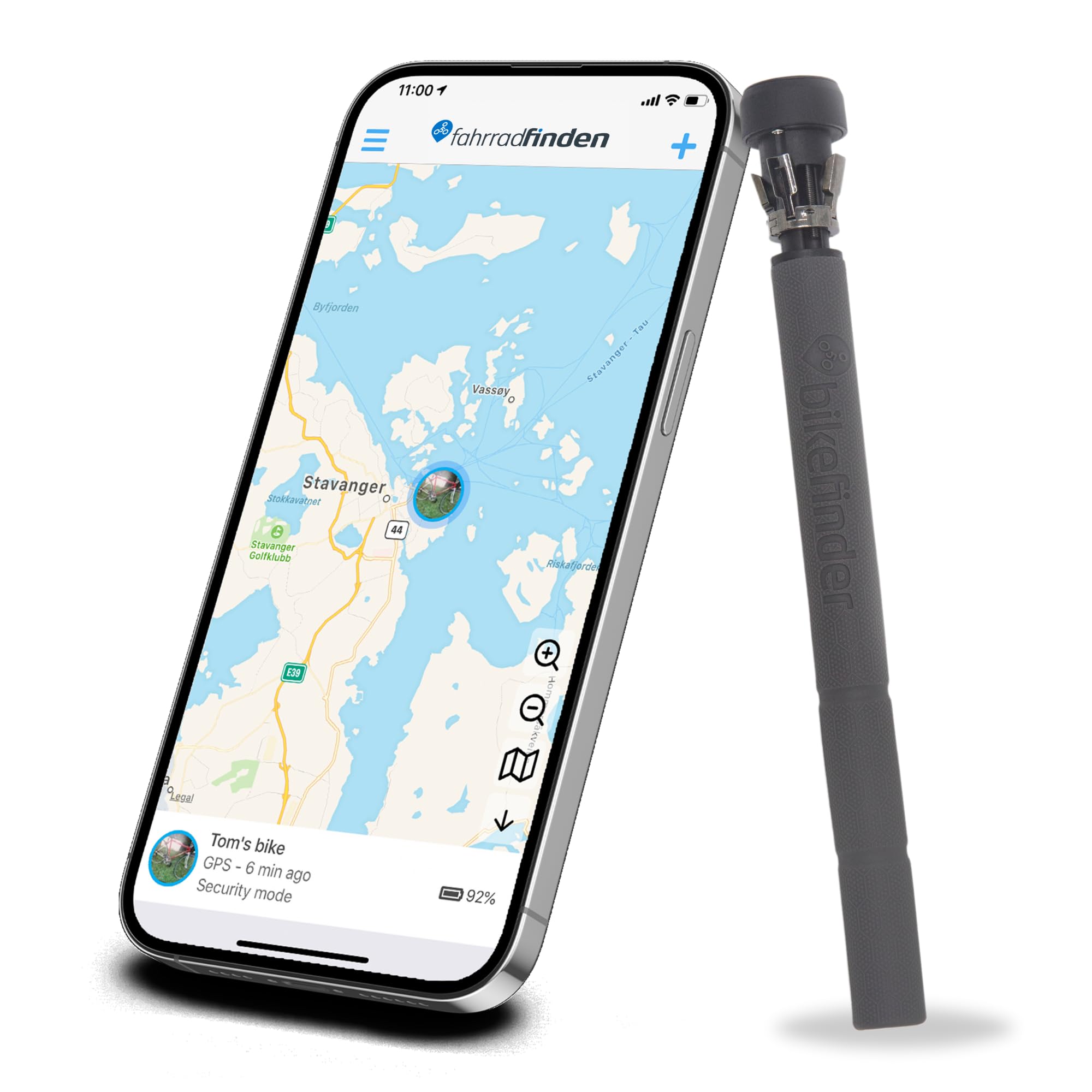 FahrradFinden von BikeFinder - GPS Fahrrad Tracker, im Lenker Versteckt, Fahrrad Ortungsgerät, Anti-Diebstahl, Diebstahlschutz, SIM Karte inkl. - ABO Erforderlich
