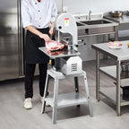 VEVOR Kommerzielle elektrische Fleischbandsäge Knochenschneidemaschine, 1800 W vertikale Knochensäge, 380 x 485 mm Werkbank, Gefrierfleischschneider mit Klinge für Rippchen, Schweinefleisch