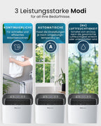 ProBreeze Luftentfeuchter 12L in 24h Entfeuchtungsleistung - Dehumidifier - Luftentfeuchter elektrisch mit 2L Wassertank, Wäschetrockner, automatischem Feuchtigkeitssensor, Timer - Gegen Schimmel