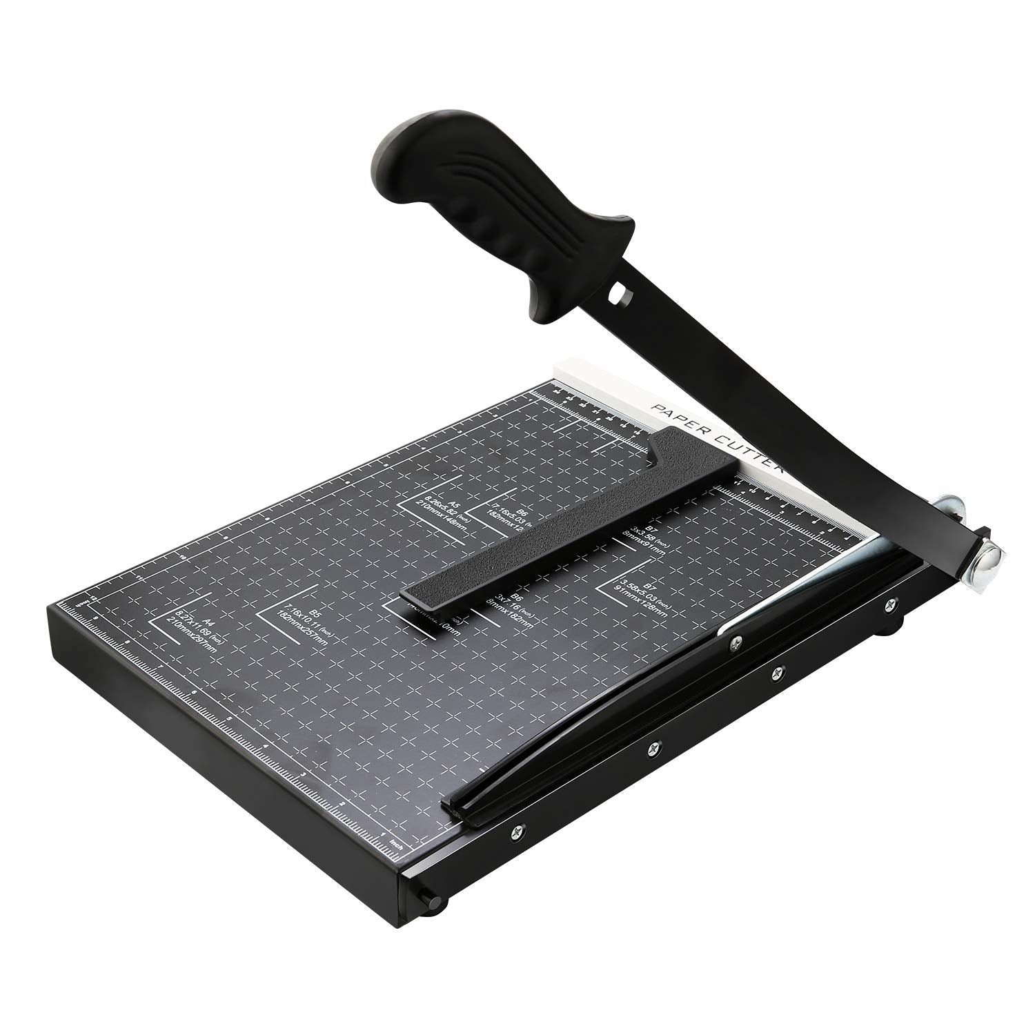 COOCHEER A4 Papierschneider Fotoschneider Profi Hebelschneider Papierschneidemaschine Schneidegerät Bindegerät Schrottmaschineider für Schule & Büro, Schwarz