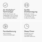 Dyson Coolᵀᴹ Turmventilator AM07 Air Multiplier™ Turmventilator, Leistungsstarker, bladeless Ventilator mit Air Multiplier™ Technologie (Weiß/Silber)