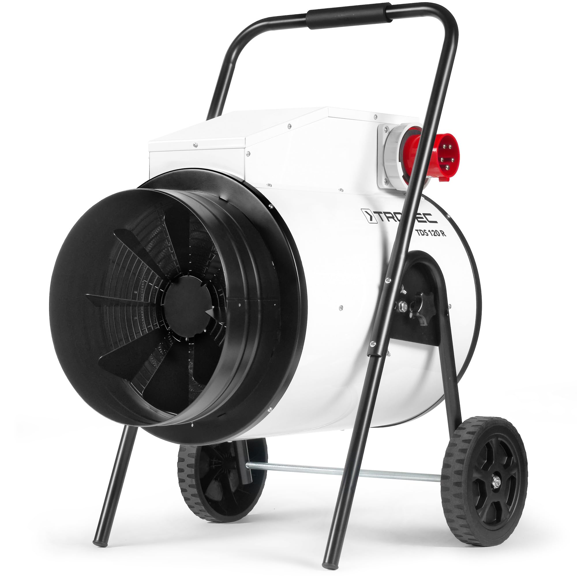 TROTEC Bauheizer TDS 120 R – Heizleistung 15 kW / 30 kW – Elektroheizer Luftmenge 1900 m³/h – Heizlüfter für große Räume