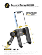 Grefay Handyhalter für Fahrrad und Motorrad, 1-Sekunden-Schnellverschluss. Anti-Shake Halterung für 4,0–7,0 Zoll große Smartphones, für Motorrad Spiegel, um 360° drehbar