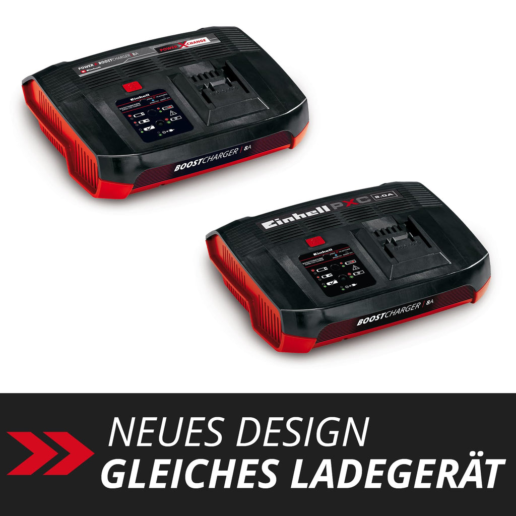Original Einhell Ladegerät Power X-Boostcharger 8 A Power X-Change (Li-Ion, für alle PXC-Akkus verwendbar, Boost-Modus zum schnelleren Laden, 7-fache LED-Statusanzeige)