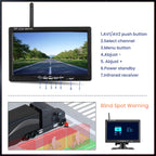 Hikity Rückfahrkamera Kabellos 7" Camper-Set mit 2 Geteilte Rück Kamera mit Nachtsicht IP67 Wasserdicht+Videoaufzeichnung für LKW, Anhänger Bus PKW Wohnmobile Vans 12V-24V