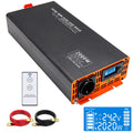 DATOUBOSS 2000W/4000W Spannungswandler 24v auf 230v Reiner Sinus Wechselrichter Power Inverter mit EU Steckdosen, USB/Type-C und LCD Anzeige, Umwandler Stromwandler für LKW Camping Haushaltsgeräten