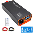 DATOUBOSS 2000W/4000W Spannungswandler 24v auf 230v Reiner Sinus Wechselrichter Power Inverter mit EU Steckdosen, USB/Type-C und LCD Anzeige, Umwandler Stromwandler für LKW Camping Haushaltsgeräten