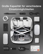 Inateck Elektronik Case, Spritzwassergeschützte Zubehörtasche, USB Kabel Gadget Organizer Tasche, Reisefreundlich
