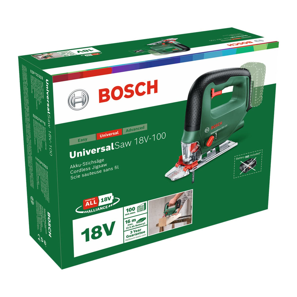 Bosch Akku Stichsäge UniversalSaw 18V-100 (ohne Akku, 18 Volt System, im Karton)