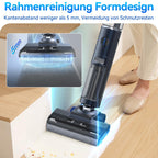 JONR ED12 Pro Nass Trockensauger Akku, Kabelloser Saugwischer, Dreikantenreinigung, Heißwasser-Selbstreinigung Heißluft-Trocknung, 850mL Wassertank, Anti-Verwirrungs-Haar für Hartböden, Tierhaare