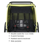 Tiggo S2 Kinderanhänger mit Federung Jogger 2 in 1 Kinder Buggy fahrradanhänger Anhänger 360° Drehbar