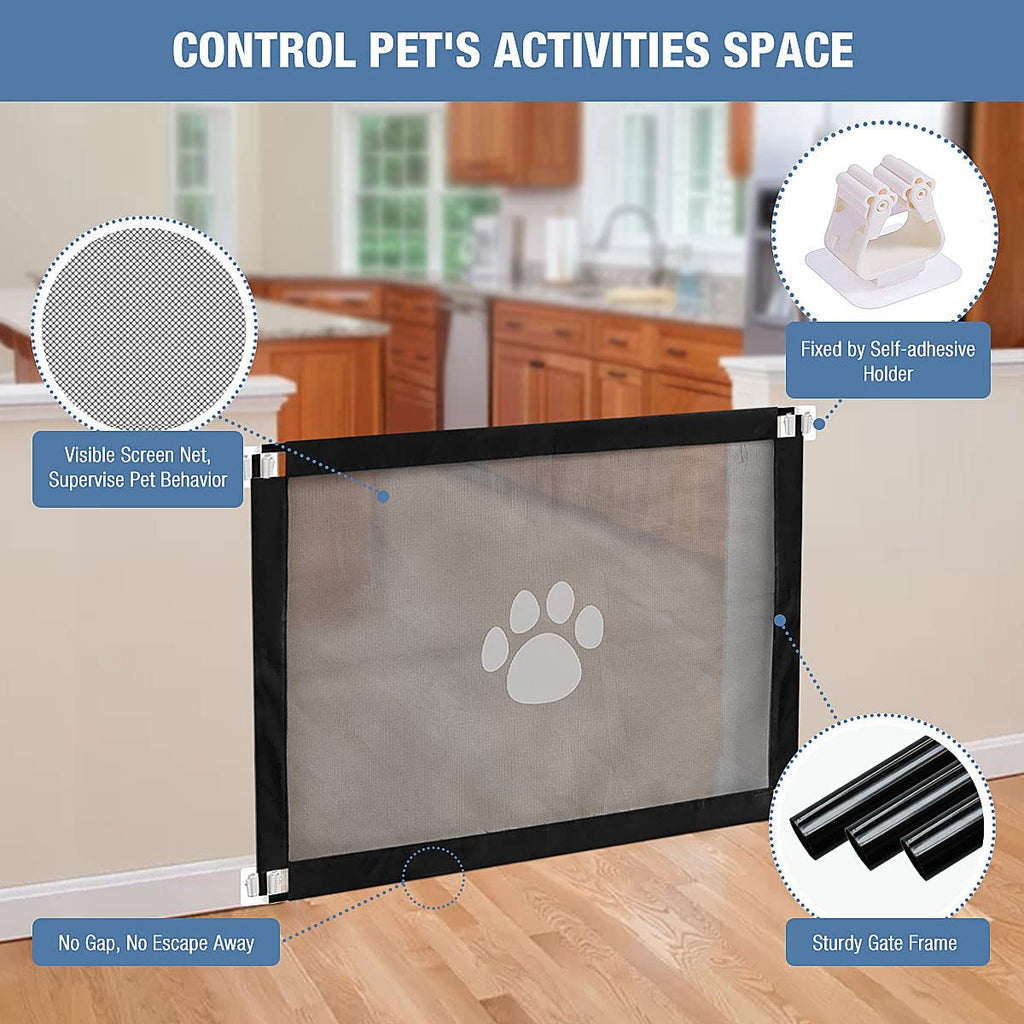 Namsan Hunde Türschutzgitter Abschließbar Hundeschutzgitter Treppenschutzgitter Absperrgitter für Haustier, 80cm x 100cm