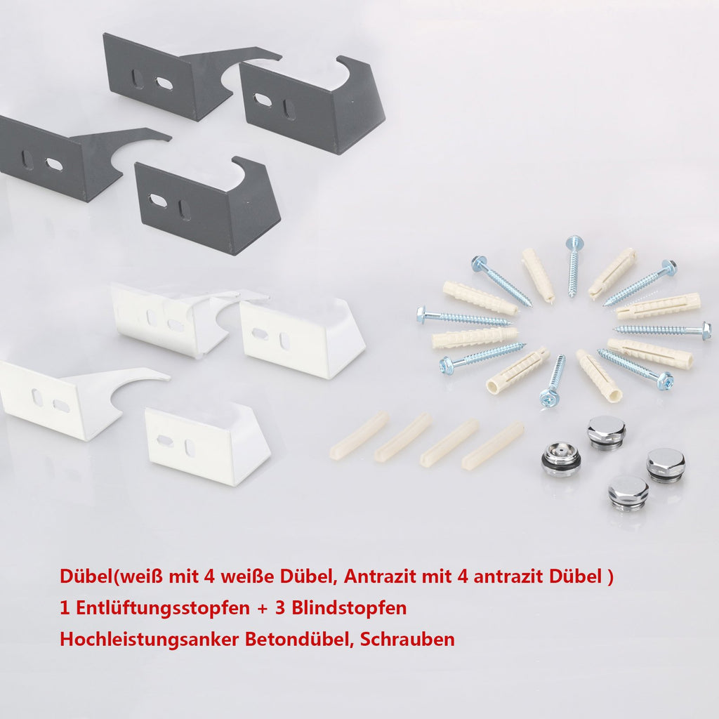 ELEGANT Design Flach Heizkörper 1600 x 539 mm Weiß Badheizkörper Doppellagig Heizkoerper Vertikal Paneelheizkörper