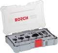 Bosch 6x PRO Rand- und Kantenfräser-Set, 6-tlg. (für Weichholz, Hartholz, Ø 19, 25, 25, 35, 13, 16 mm, Professional Zubehör Handfräse, Kantenfräse)