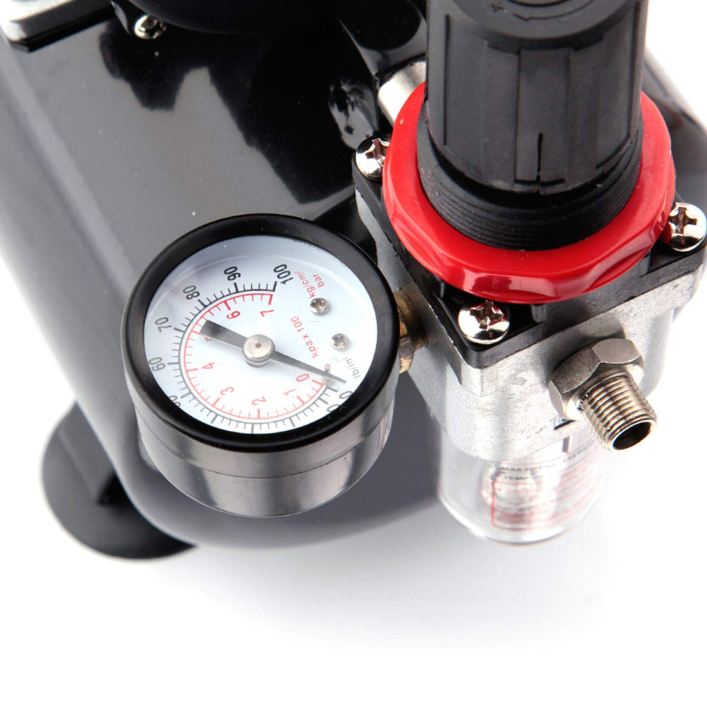 Fengda FD-186 Airbrush Kompressor mit Lufttank/Mächtig Luftstrom und Luftdruck/Druckbehälter/ 4 bar/Auto Stop