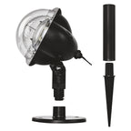 EMOS Schneefall LED Projektor,weiß,fliegender Schnee,effektvolle Wandbeleuchtung,Fassaden-,Wand- und Mauer-Projektion,IP44,Weihnachtsbeleuchtung für Außen & Innen,3m Kabel, Schwarz, DCPC03