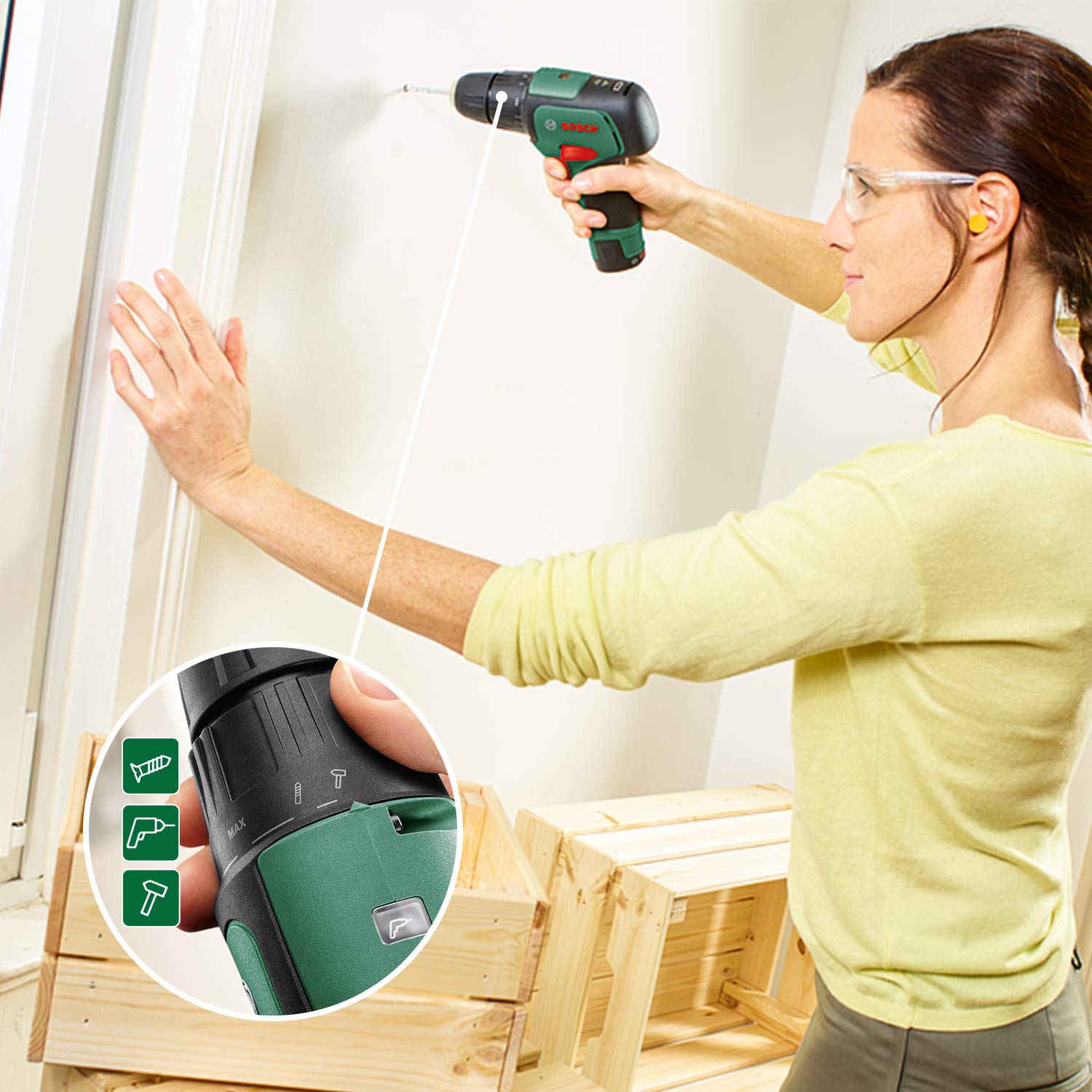 Bosch Akku Akkubohrschrauber EasyImpact 12 (1 Akku, 12 Volt System, im Softbag)